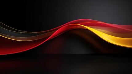 Fototapeta premium Abstract German Flag Wave Design on Black Background