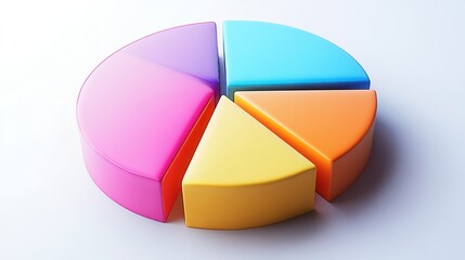 Obraz premium Colorful Pie Chart Illustration