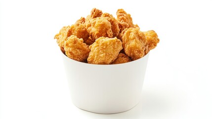 Crispy Chicken Nuggets in a White Bowl