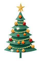 Fototapeta premium PNG Christmas decoration festival tree.
