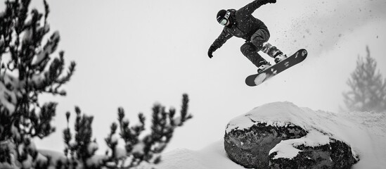 Snowboarding Action Shot