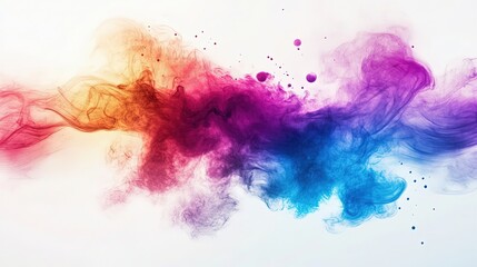 Obraz premium colorful paint splashes on white background