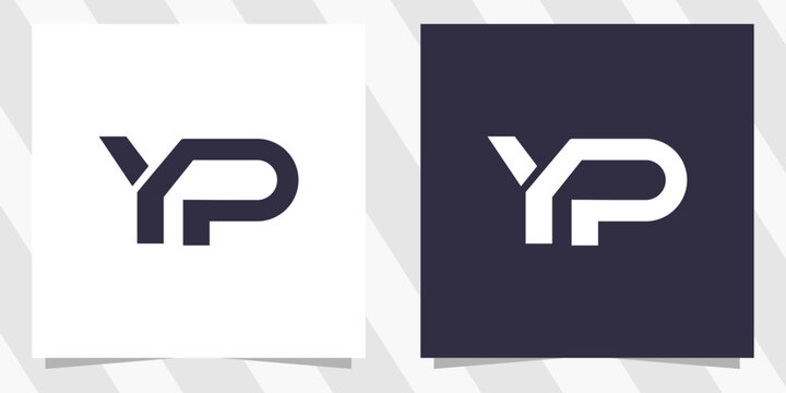 letter yp py logo design vector