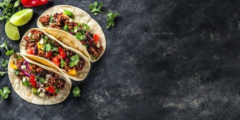 Delicious tacos filled with fresh ingredients, perfect for food lovers and culinary enthusiasts.