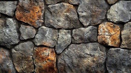 Obraz premium Natural stone wall with rustic rough texture and earth surface wallpaper