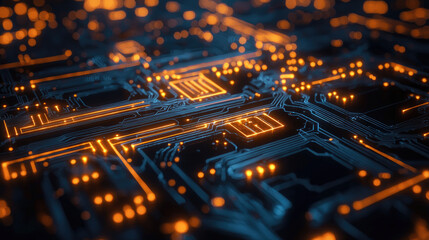 Obraz premium Technology doodles background