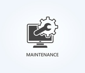  Maintenance Vector, Icon Or Logo Sign Symbol Illustration 