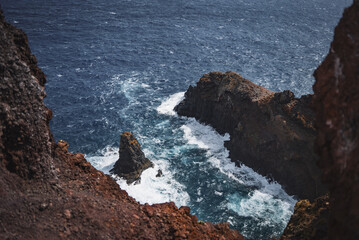 Rugged Coastline of Madeira&rsquo;s Cliffs
