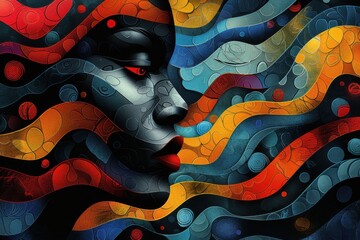 abstract background in colors and patterns for Anti-Slavery Day