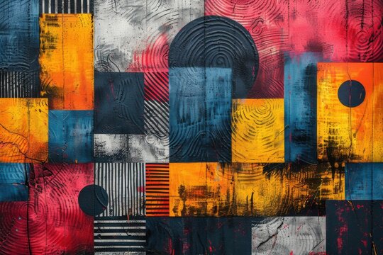 abstract background in colors and patterns for Anti-Slavery Day