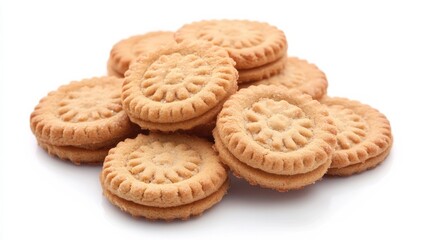 Isolated cookies on white