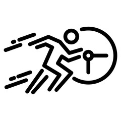fast running man icon