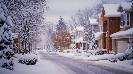 Luxurious home nestled in winter wonderland.