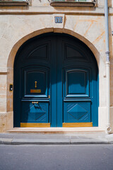 Modern Arch Door with New Paint and Nobel Elements