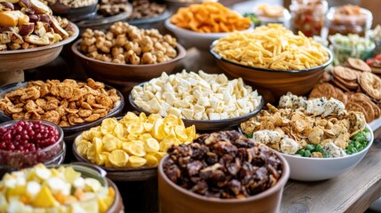 Catering for banquets with snack platters.