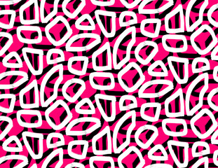 Seamless geometric pattern, brush strokes print.