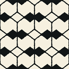 Vector seamless pattern. Modern stylish texture. Repeating geometric tiles with a grid of rhombuses