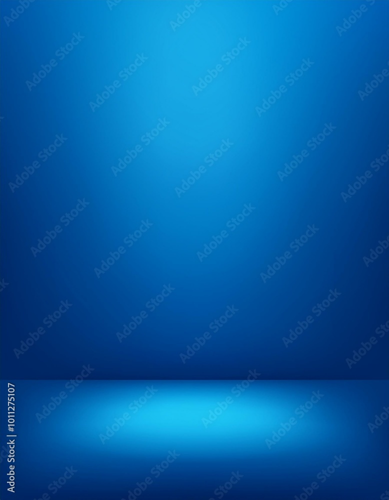 Wall mural blue empty room studio gradient used for background and display your product