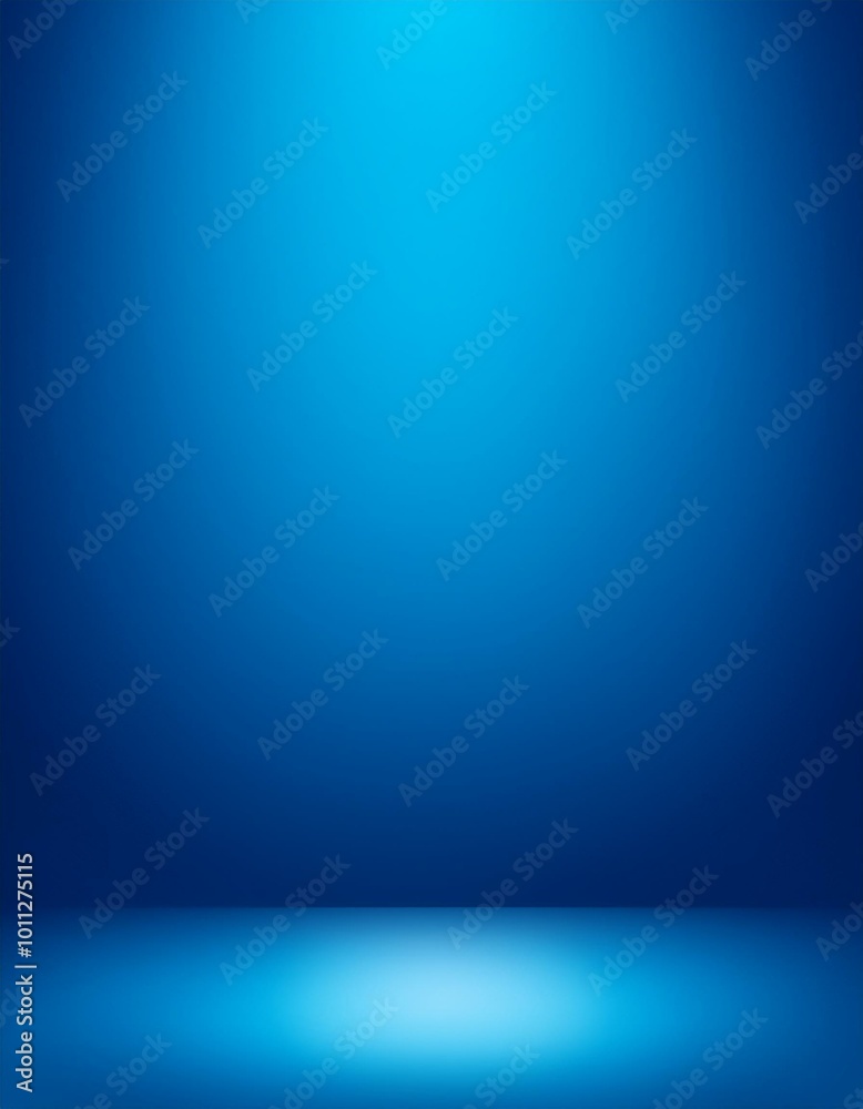 Wall mural blue empty room studio gradient used for background and display your product