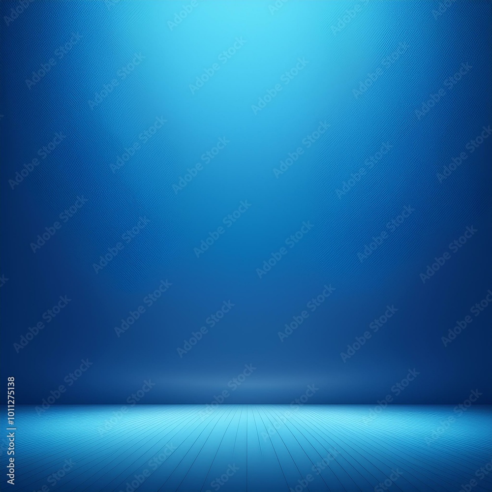 Wall mural blue empty room studio gradient used for background and display your product