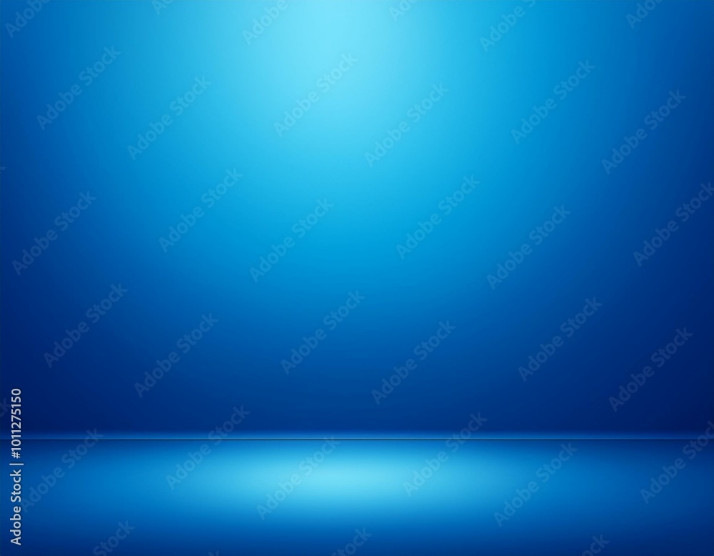 Wall mural blue empty room studio gradient used for background and display your product