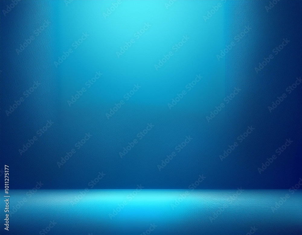 Wall mural blue empty room studio gradient used for background and display your product