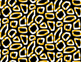 Seamless geometric pattern, brush strokes print.