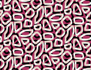 Seamless geometric pattern, brush strokes print.