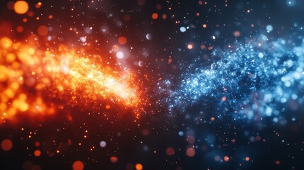 Fototapeta premium Holographic Versus Logo with Neon Lightning Flashes for Cyber Sport Tournament Screen