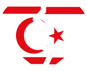 Broken heart icon of Northern Cyprus flag