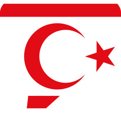 Northern Cyprus flag on monitor