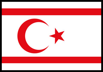 Northern Cyprus flag rectangle icon