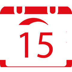 Northern Cyprus flag on date in calendar icon