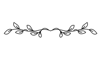 Aesthetic black leaves divider