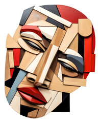 PNG Cubism art white background representation.