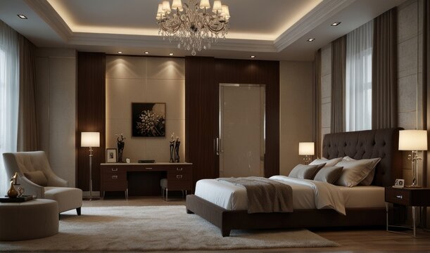 Trendy modern living bedroom design, modern living room