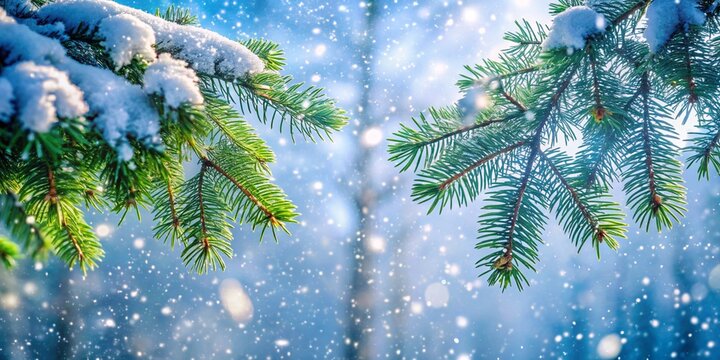 Escena natural helada para fondos navide&ntilde;os, tarjetas de Navidad y dise&ntilde;os tem&aacute;ticos de invierno.