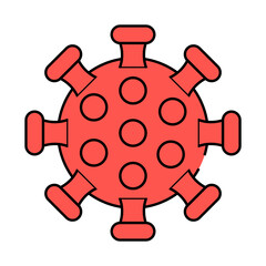 Fototapeta premium influenza virus line icon vector. influenza virus sign. isolated symbol illustration