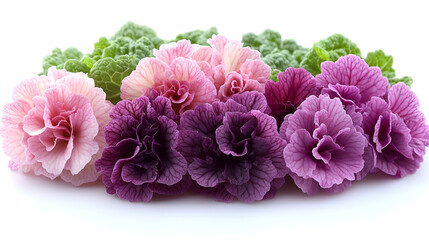 Fototapeta premium a group of flowers with leaves