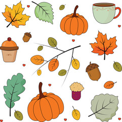 Autumn pattern for background