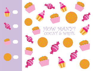 Math exercise count and write down