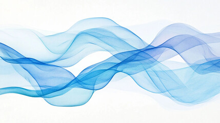 Elegant flowing blue waves creating a serene and calming atmosphere for creative backgrounds