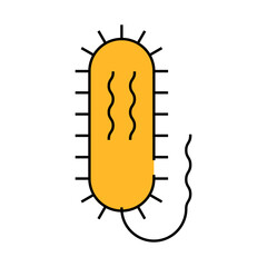 vibrio cholerae line icon vector. vibrio cholerae sign. isolated symbol illustration