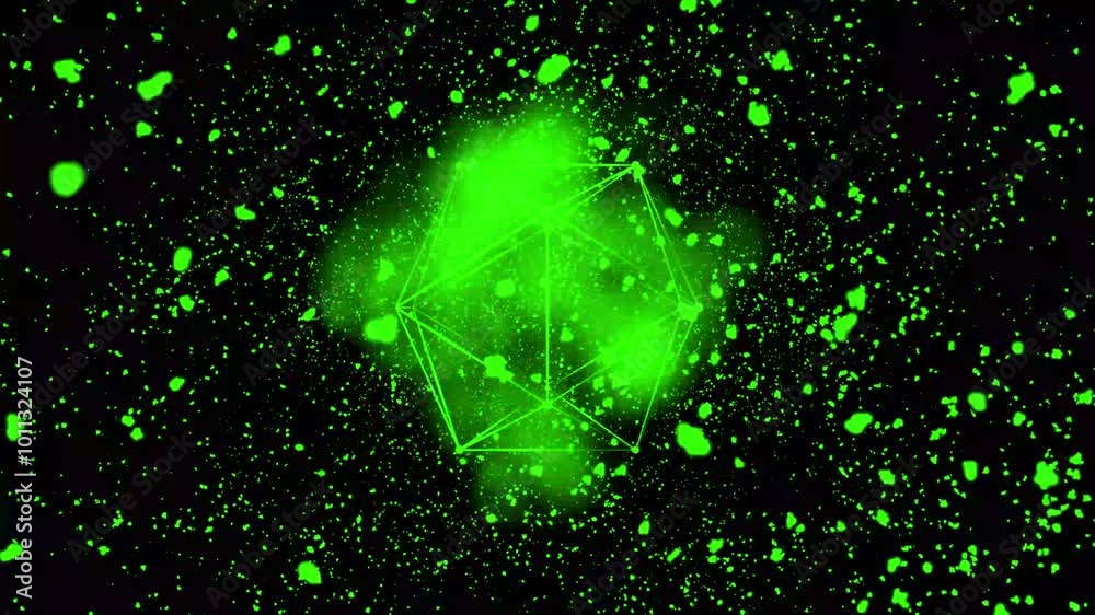 Aufkleber 3dimention vector illustration. cyber network connection structure in the form of a cube. technology