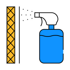 waterproof layer sprayer line icon vector. waterproof layer sprayer sign. isolated symbol illustration