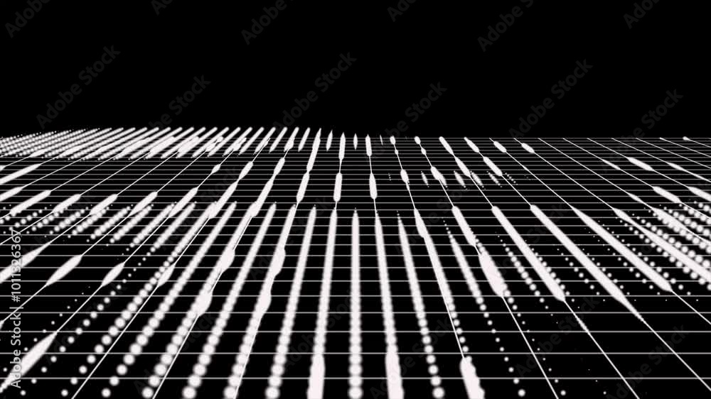 Poster abstract white grid technology background. computer matrix. futuristic cyber background of points. 3