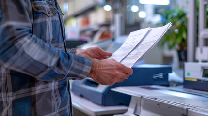 bussinesman checkingthe documents 