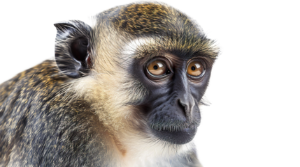 Monkey isolated on transparent background, PNG 