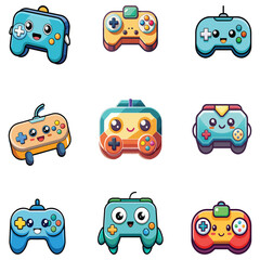 Video Game Controller Vector Set on Microstock Platforms