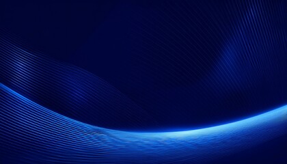 abstract minimal  Blue neon background with glowing wavy line. 